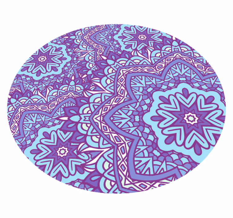 Tappeto vinile Mandala motivo viola vivace - TenStickers