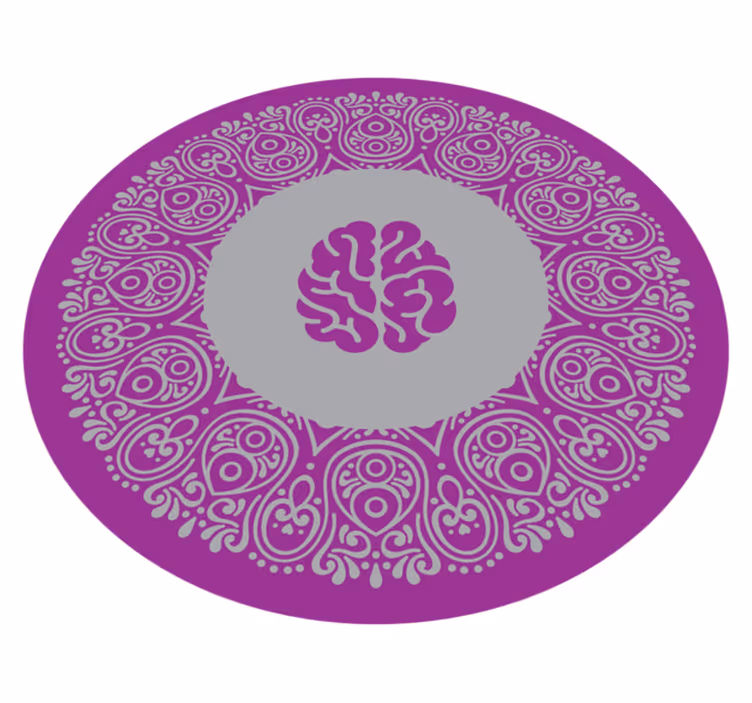 Tappeto vinile Mandala disegno del cervello mandala - TenStickers