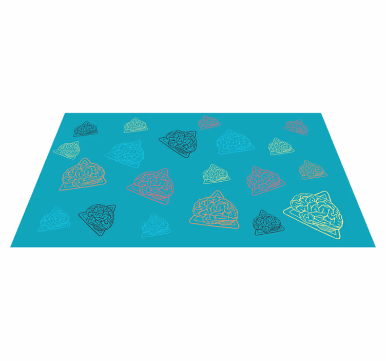 Tappeto vinile per bambini modelli cerebrali astratti - TenStickers