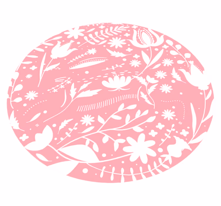 Tappeto vinile fiori motivi botanici - TenStickers