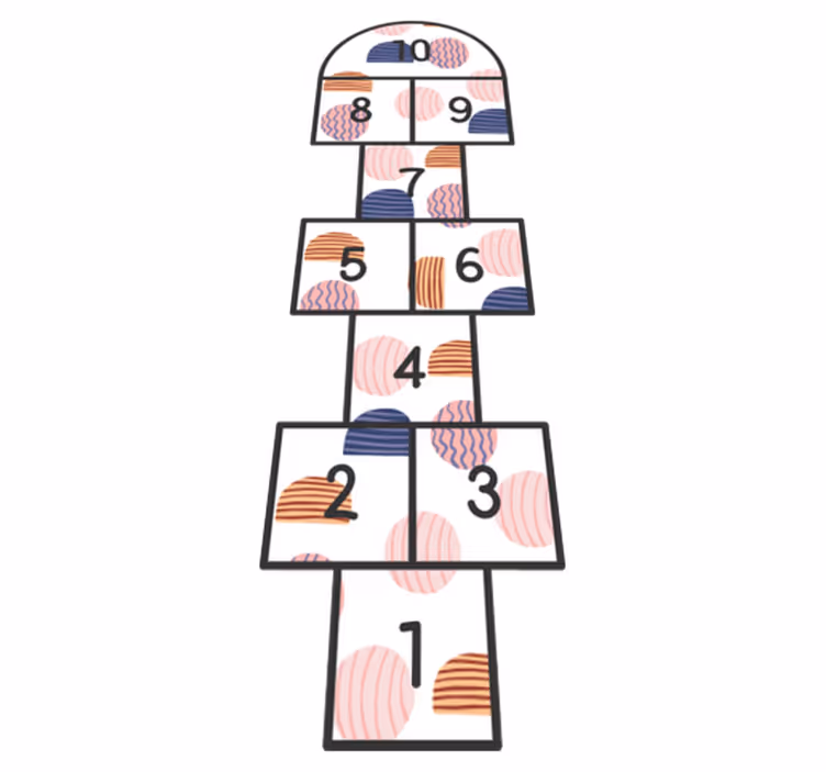 Tappeto vinile alfabeto numeri della campana - TenStickers