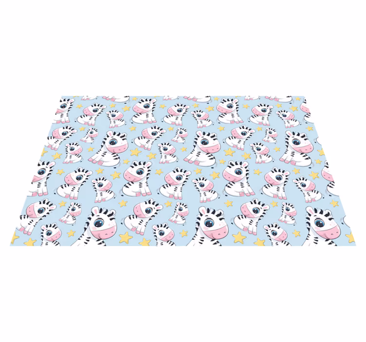 Tappeto vinile per bambini motivo stellato zebrato - TenStickers