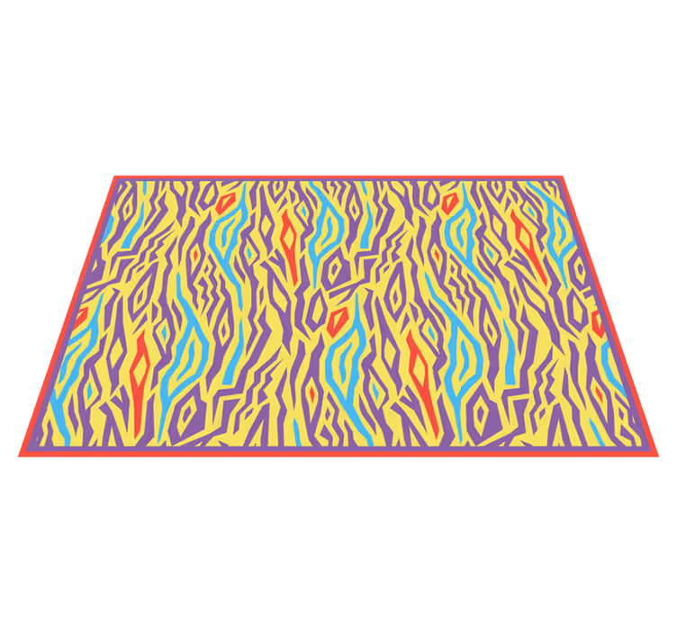 Tappeto vinile geometrico strisce zebrate astratte - TenStickers
