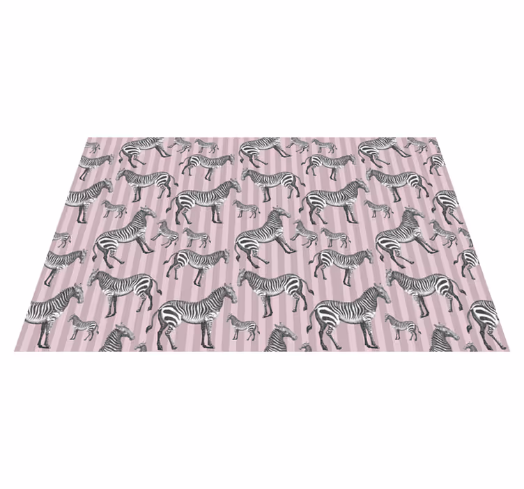 Tappeto vinile stampa animale zebre a strisce - TenStickers