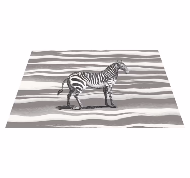 Tappeto vinile stampa animale zebrato - TenStickers