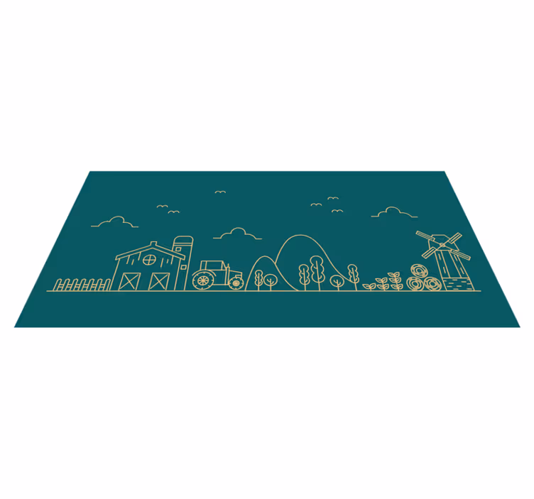 Tappeto vinile giochi gioco della fattoria didattica - TenStickers