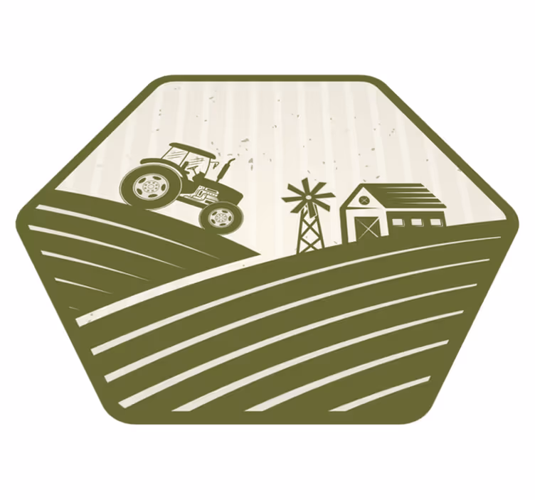 Tappeto vinile natura scena di fattoria rurale - TenStickers