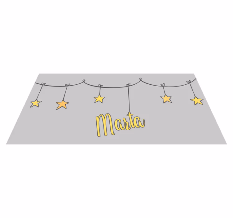 Tappeto vinile con nome stellato personalizzato - TenStickers