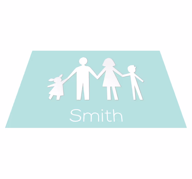 Tappeto vinile con nome famiglia personalizzabile - TenStickers