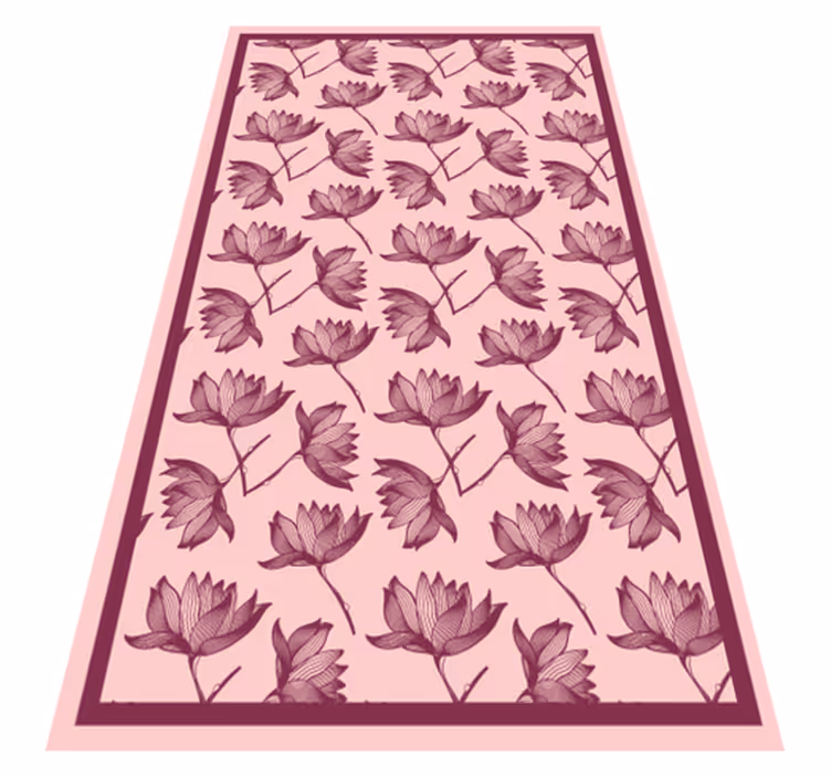 Tappeto vinile fiori decorazioni con motivi floreali - TenStickers