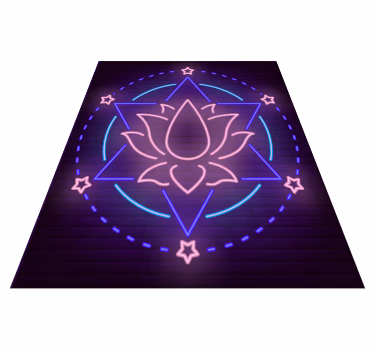 Tappeto vinile Mandala motivo mandala al neon - TenStickers
