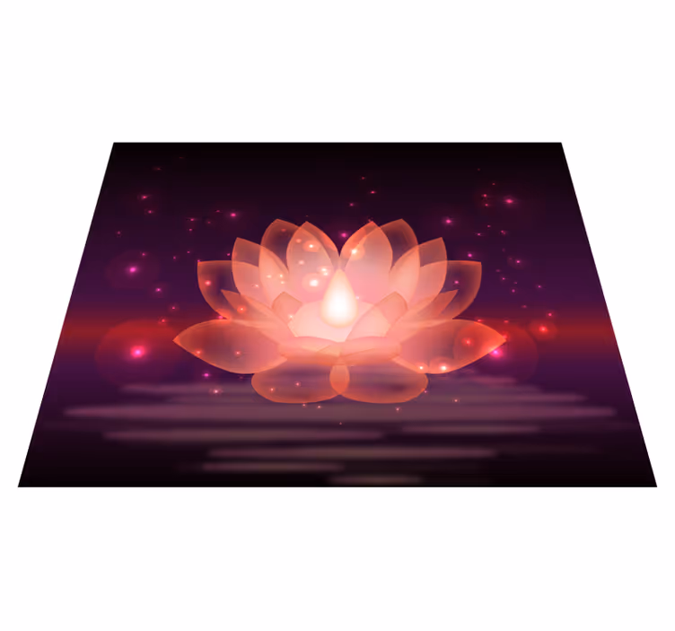 Tappeto vinile Mandala disegno del loto cosmico - TenStickers