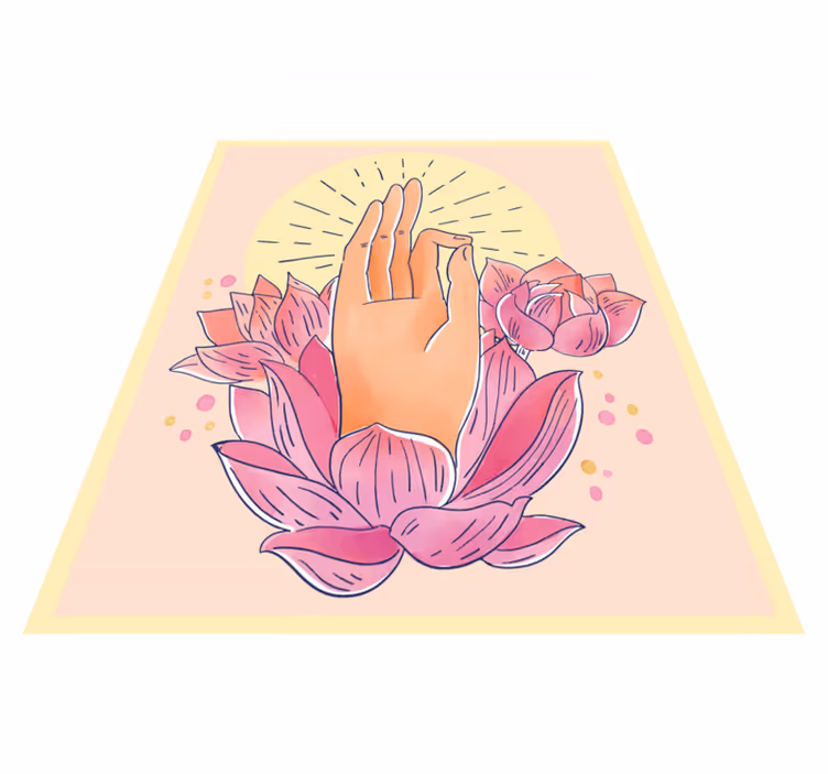 Tappeto vinile Mandala illustrazione del fiore spirituale - TenStickers