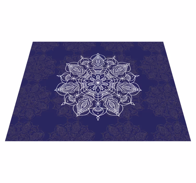 Tappeto vinile Mandala intricato disegno floreale - TenStickers