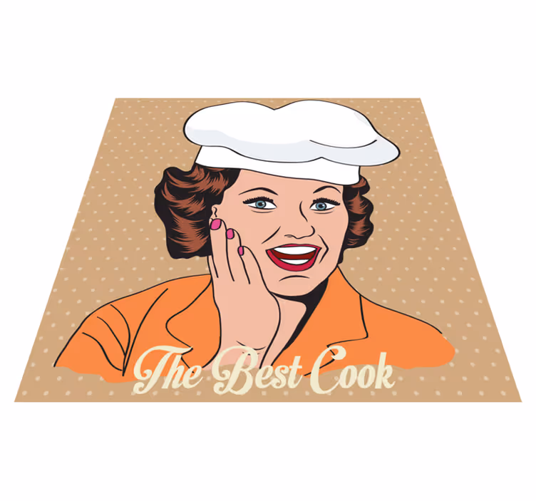 Tappeto vinile frase tappetino da cucina retrò - TenStickers