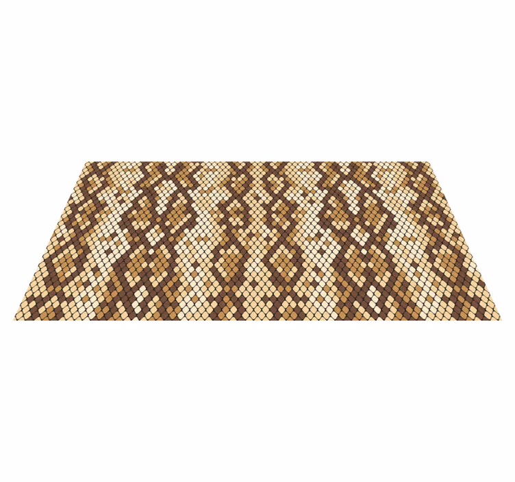 Tappeto vinile effetto legno mosaico pixelato - TenStickers