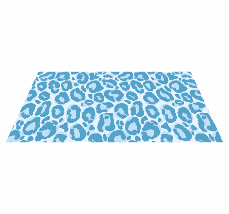 Tappeto vinile stampa animale macchie blu della giraffa - TenStickers
