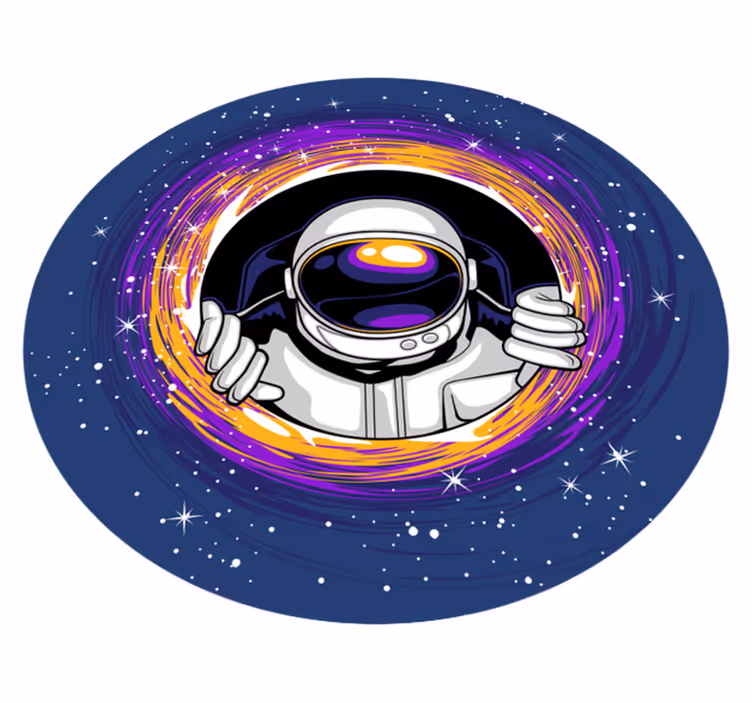 Tappeto vinile per bambini gioco a tema spaziale - TenStickers