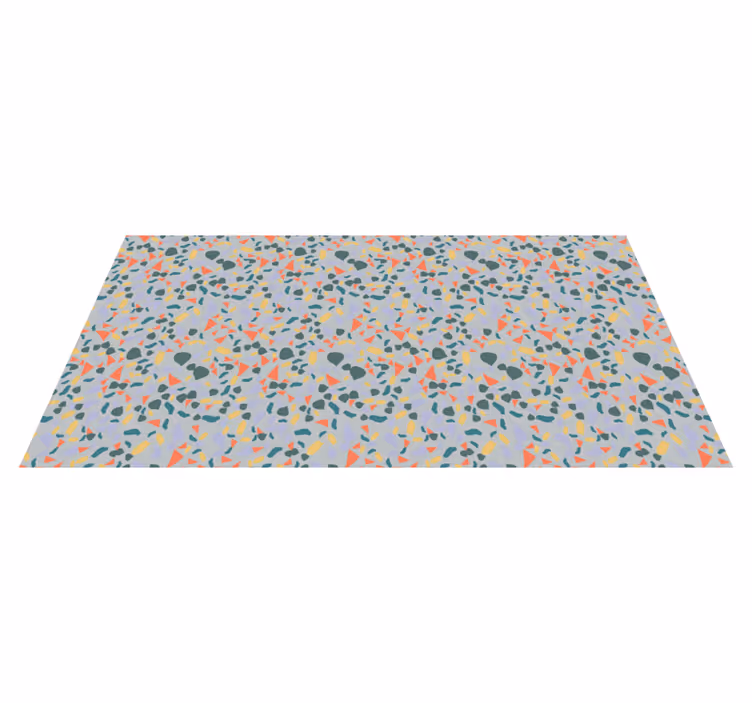 Tappeto vinile effetto marmo forme astratte vibranti - TenStickers