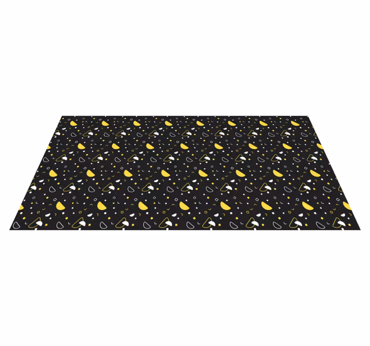 Tappeto vinile strisce motivo geometrico di limone - TenStickers