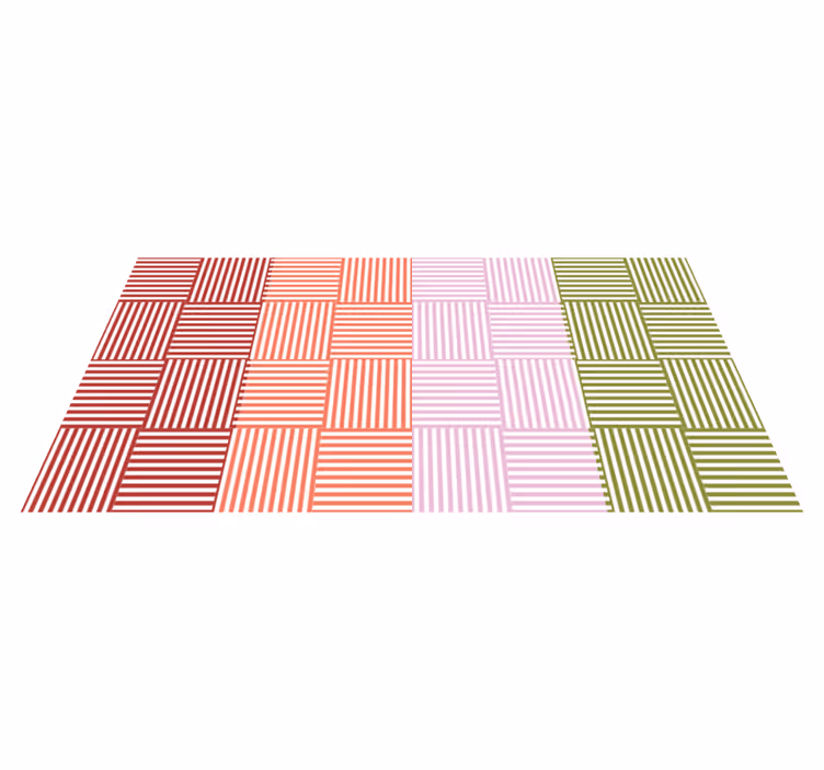 Tappeto vinile strisce blocchi di colore a strisce - TenStickers