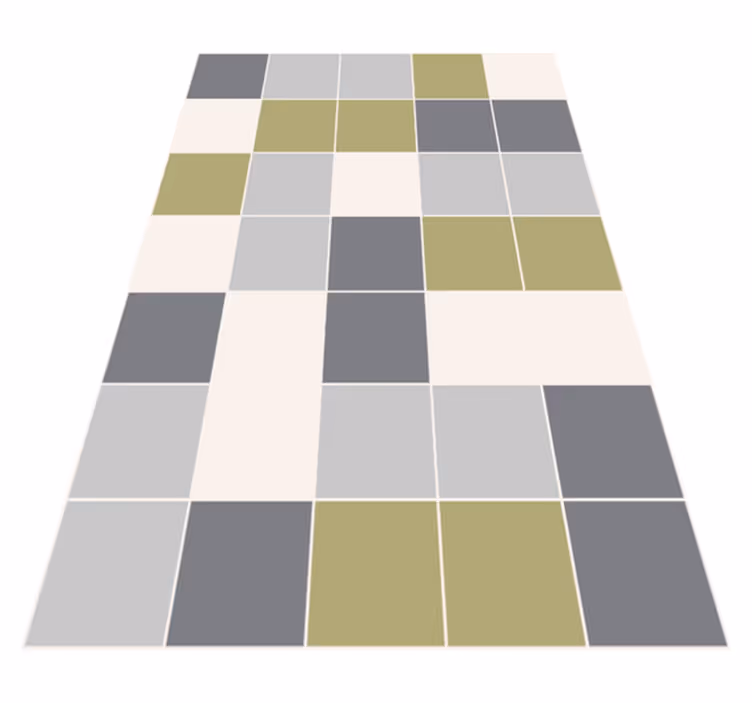 Tappeto vinile piastrelle design geometrico - TenStickers