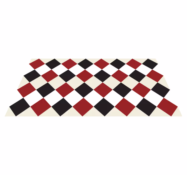 Tappeto pvc cucina scacchiera tradizionale - TenStickers