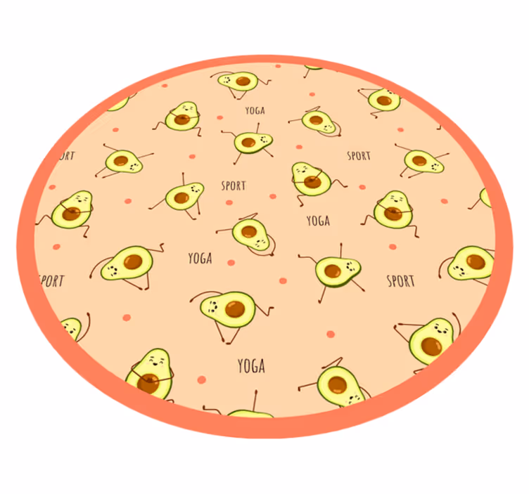 Tappeto vinile per bambini gioco di attività con avocado - TenStickers