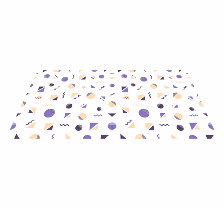Tappeto vinile geometrico modello di forme geometriche - TenStickers