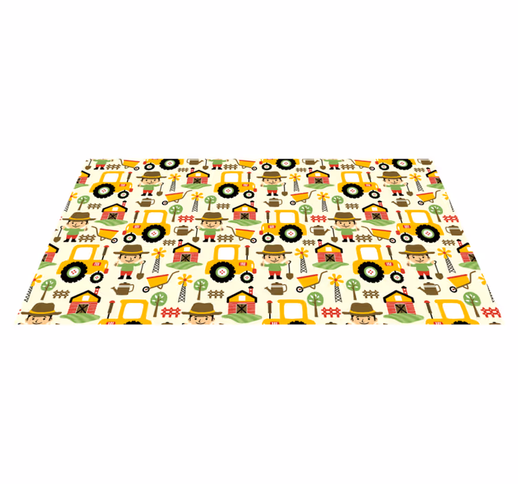 Tappeto vinile per bambini modello di fattoria per bambini - TenStickers