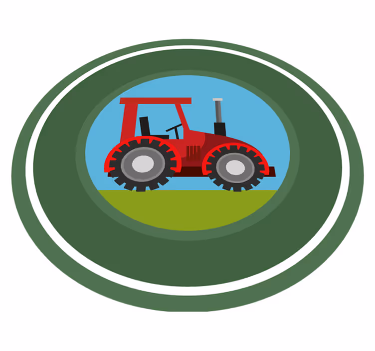 Tappeto vinile per bambini parco giochi per trattori - TenStickers