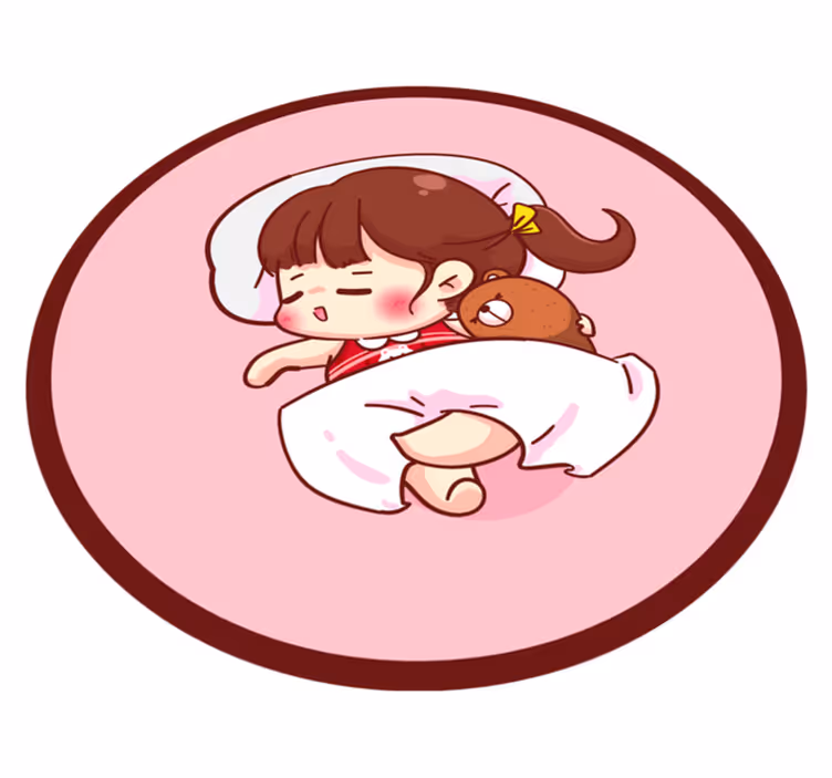 Tappeto vinile per bambini illustrazione bambino che dorme - TenStickers