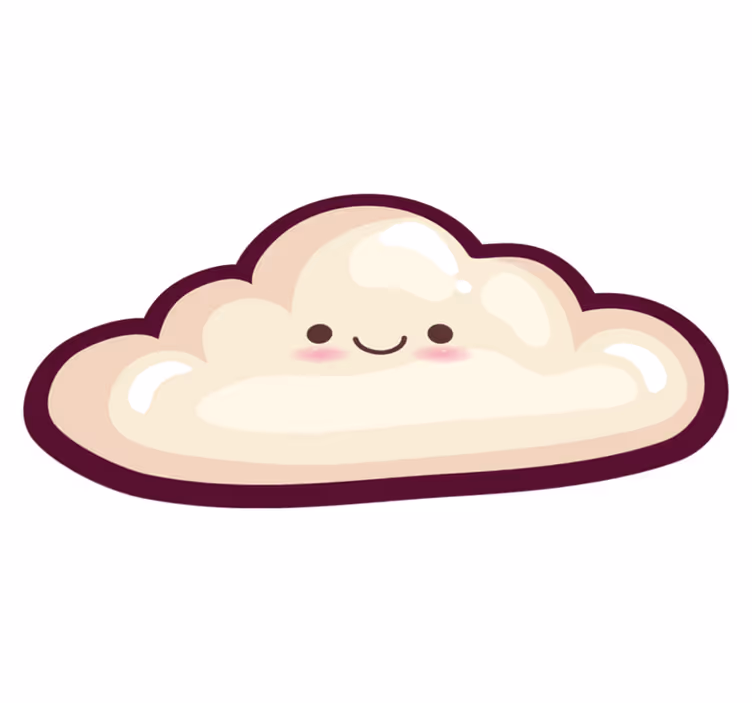 Tappeto vinile per bambini nuvola sorridente - TenStickers