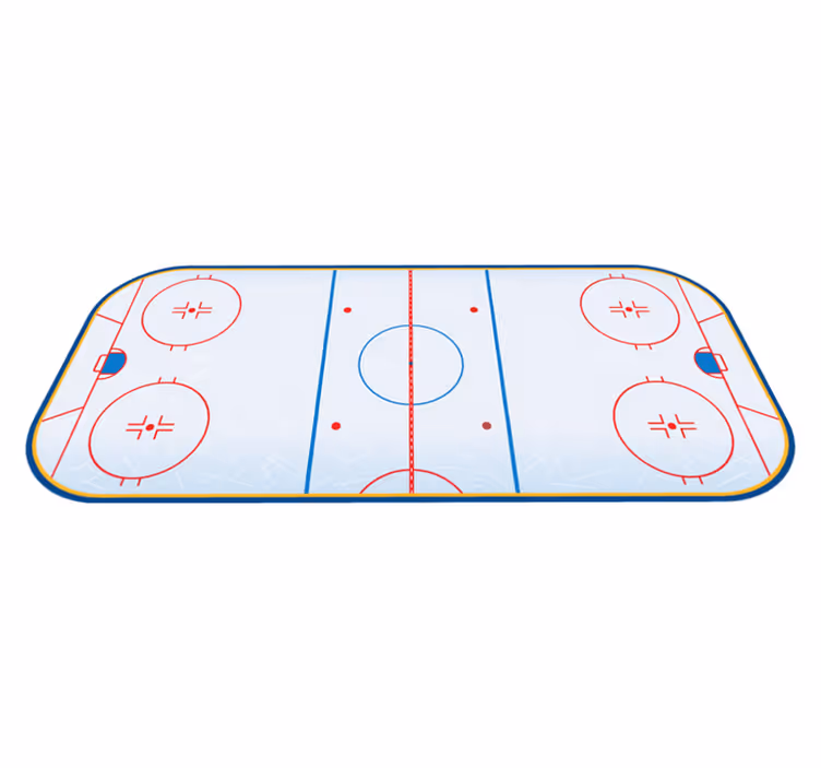 Tappeto in vinile giochi Campo da hockey sul ghiaccio - TenStickers