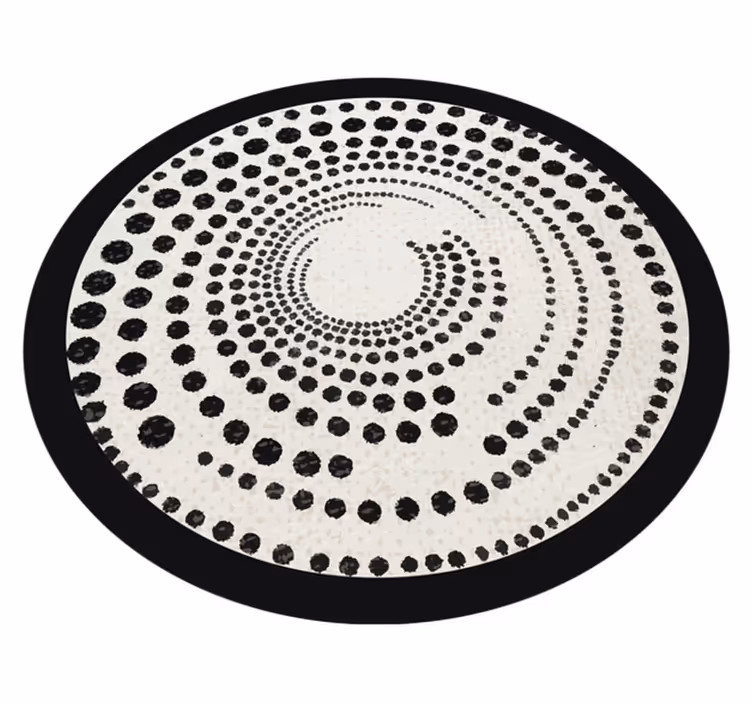 Tappeto vinile geometrico dettaglio di cerchi concentrici - TenStickers