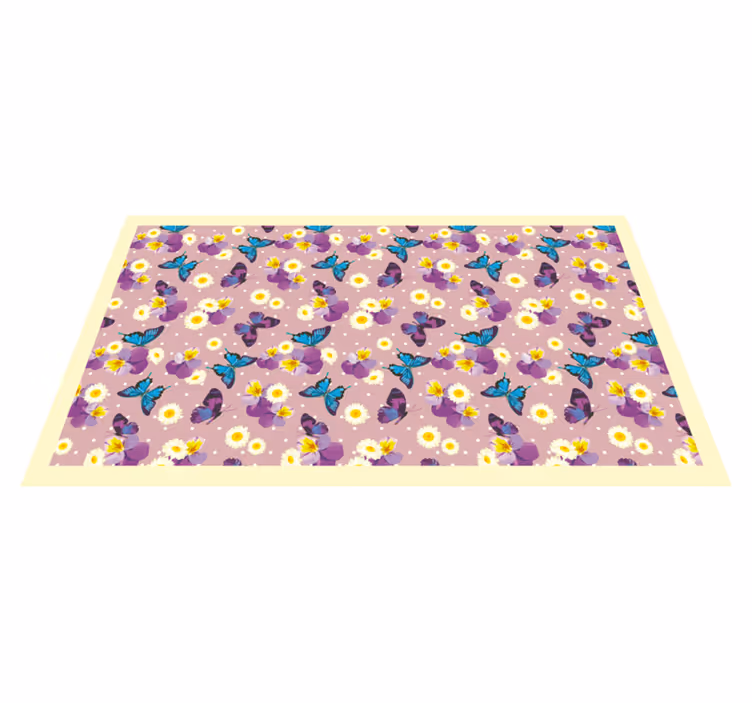 Tappeto vinile per bambini serie di giardini delle farfalle - TenStickers