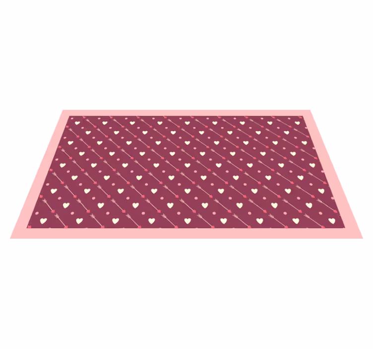 Tappeto vinile per bambini motivo a cuore diagonale - TenStickers