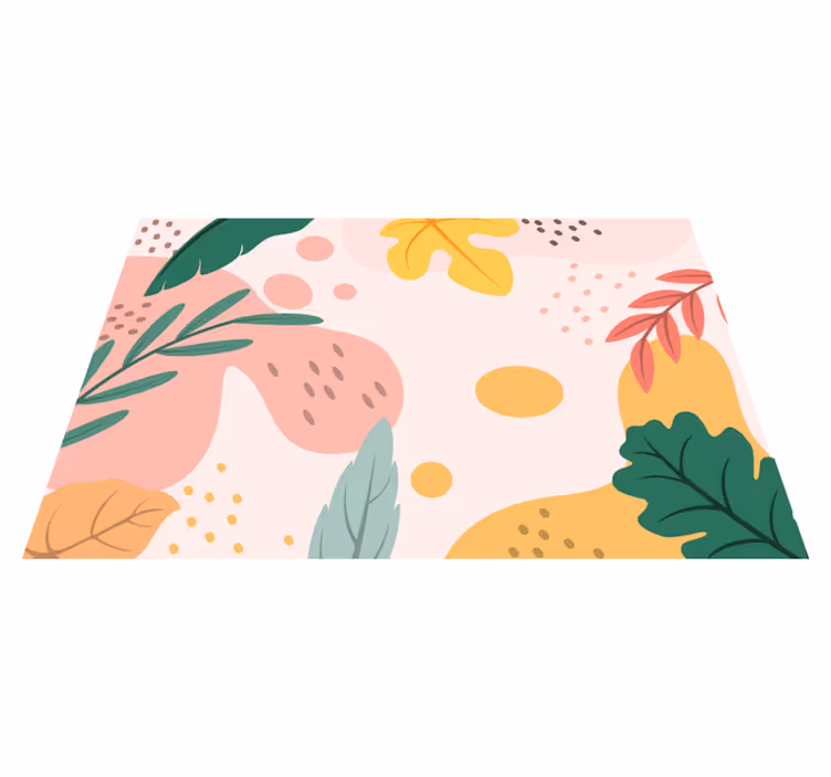 Tappeto vinile fiori estratto botanico - TenStickers
