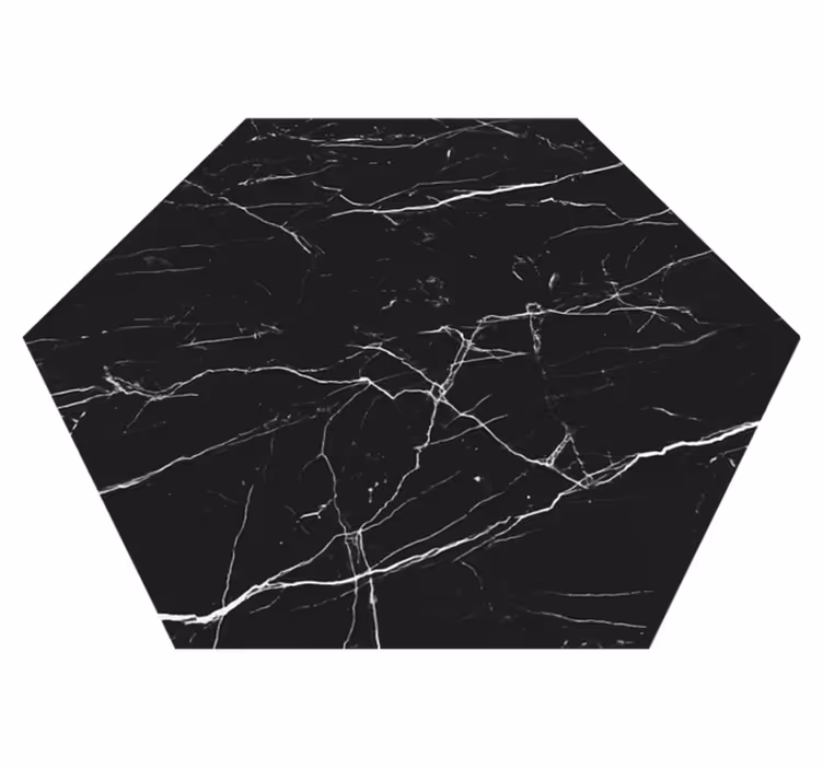 Tappeto vinile effetto marmo esagono di marmo - TenStickers