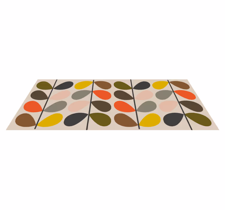 Tappeto vinile geometrico modelli di sfere colorate - TenStickers