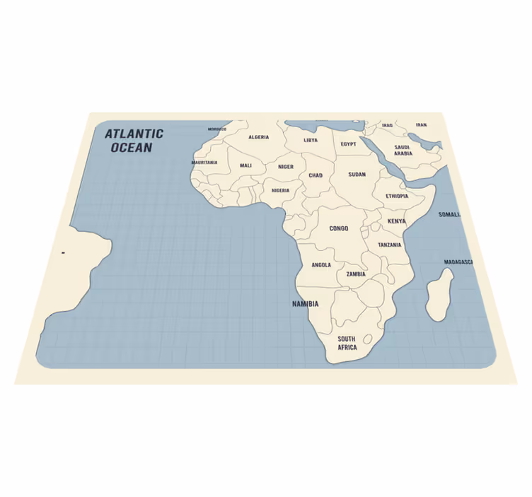 Tappeto vinile mappamondo rappresentazione cartografica - TenStickers