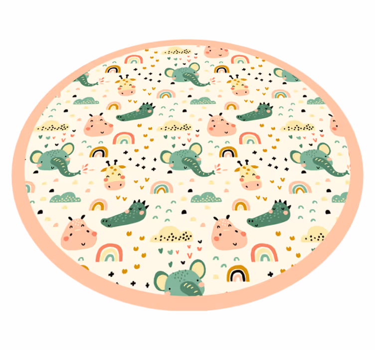 Tappeto vinile per bambini motivo animale nordico - TenStickers