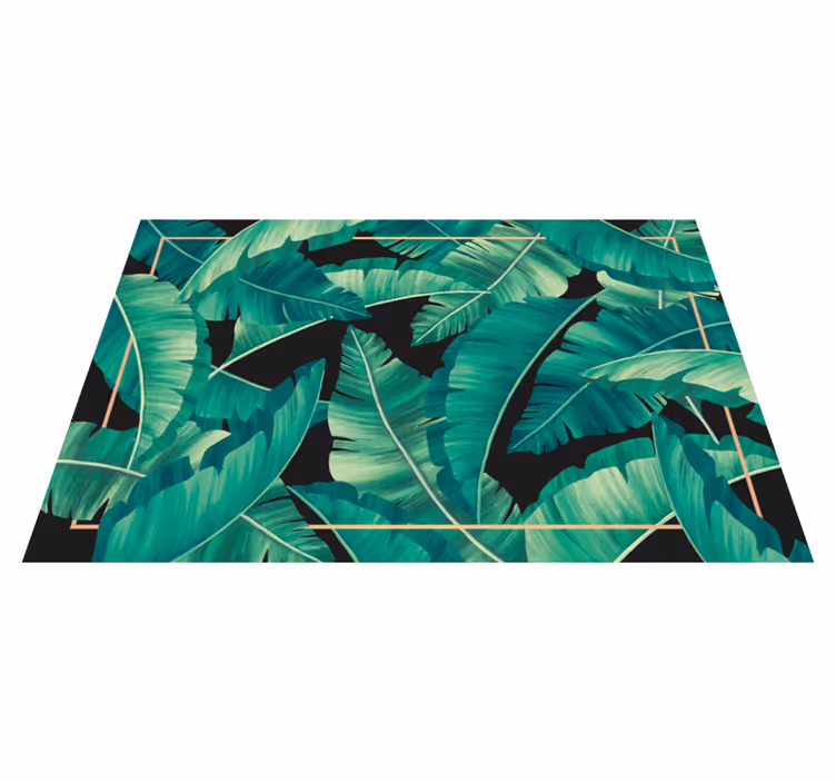 Tappeto vinile natura motivi di foglie tropicali - TenStickers
