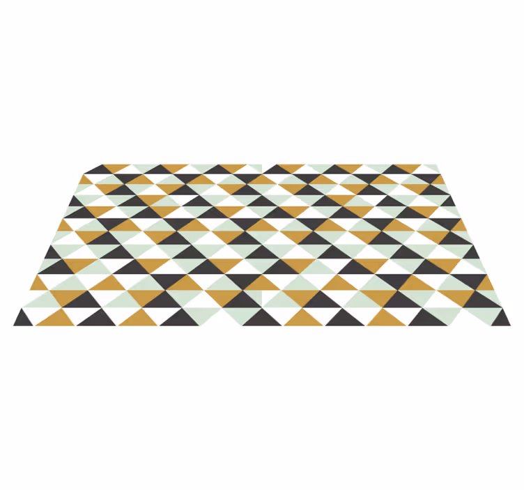 Tappeto vinile geometrico disposizione a mosaico triangolare - TenStickers