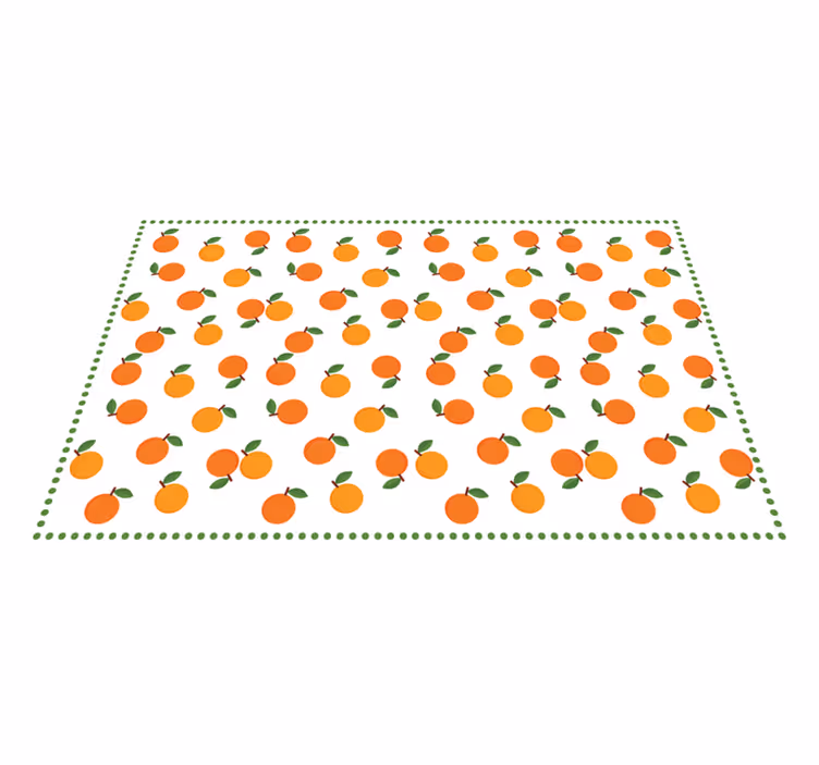 Tappeto pvc cucina motivo agrumato arancione - TenStickers