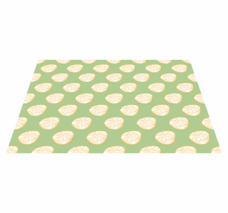 Tappeto pvc cucina illustrazione di fetta di agrumi - TenStickers