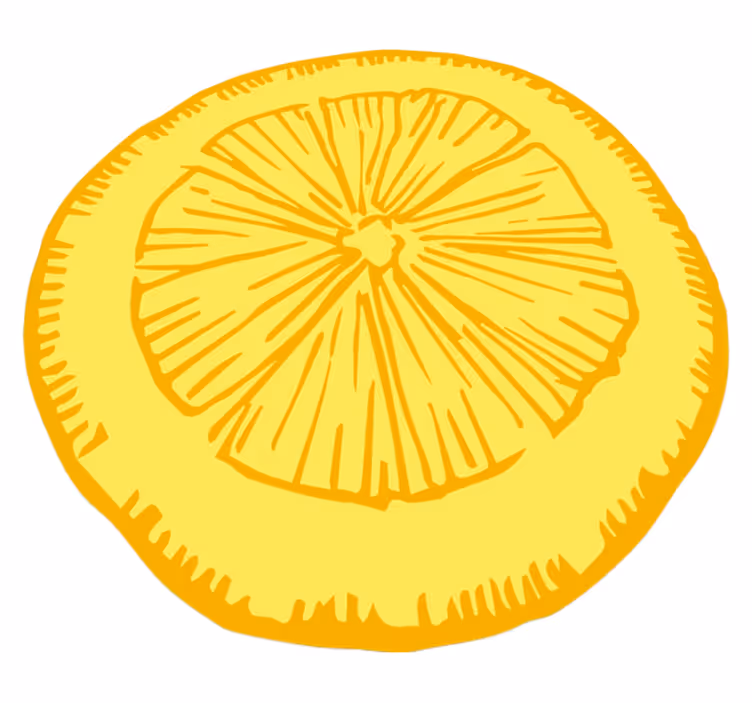 Tappeto pvc cucina fetta di agrume giallo - TenStickers