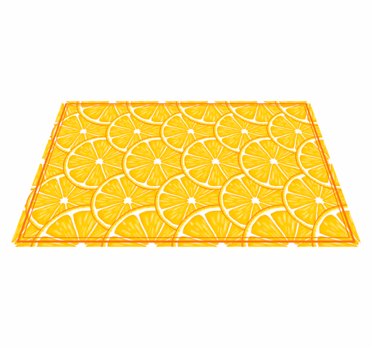 Tappeto pvc cucina fette di agrumi gialli - TenStickers