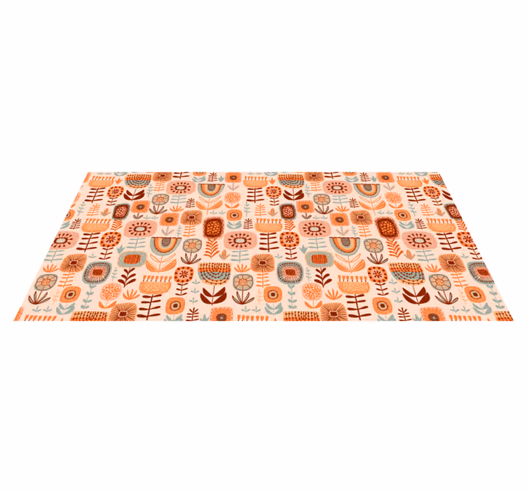 Tappeto vinile fiori motivi floreali naturali - TenStickers