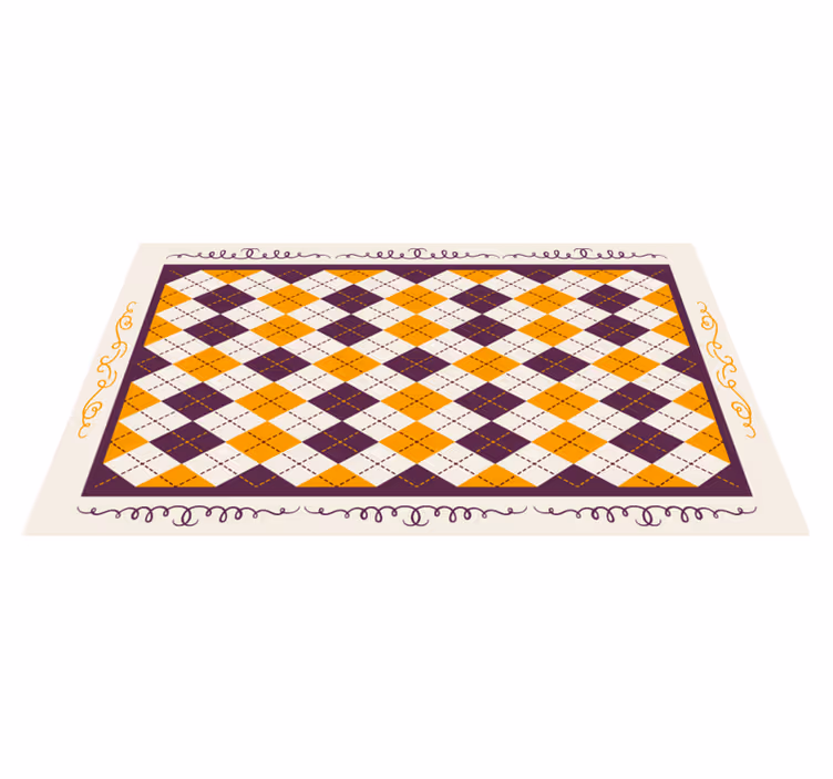 Tappeto vinile piastrelle motivo geometrico a chevron - TenStickers